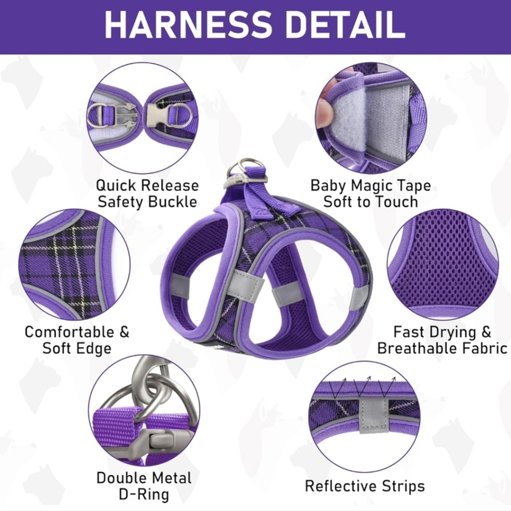 Pet Harness Collar and Leash Set - Picture 2 of 6